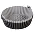 Masterpro Reusable Silicone Air Fryer Liner Round 2pc Set Grey & Black 56.5x46x38.5cm Air Fryer The Cooks Kitchen 