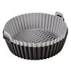 Masterpro Reusable Silicone Air Fryer Liner Round 2pc Set Grey & Black 56.5x46x38.5cm
