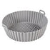Masterpro Reusable Silicone Air Fryer Liner Round 2pc Set Grey & Black 56.5x46x38.5cm