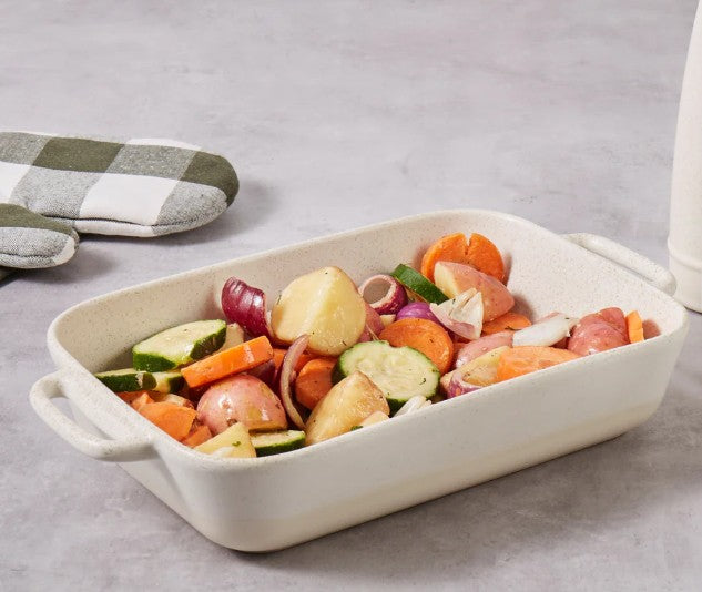 Davis & Waddell Darley Stoneware Bakeware 3pcs Set Cream Speckle