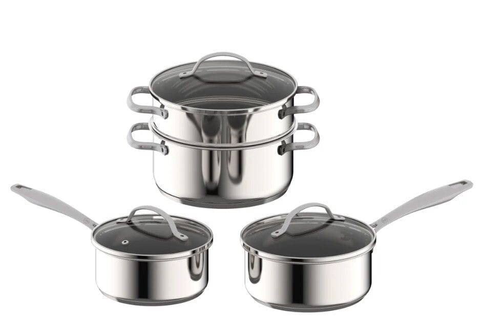 Masterpro Mckinnon Stainless Steel Cookset 4pcs Set Stainless Steel Cookware Sets The Cooks Kitchen 