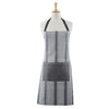 Davis & Waddel Ellis Cotton Butcher Stripe Apron 80x70cm - Black