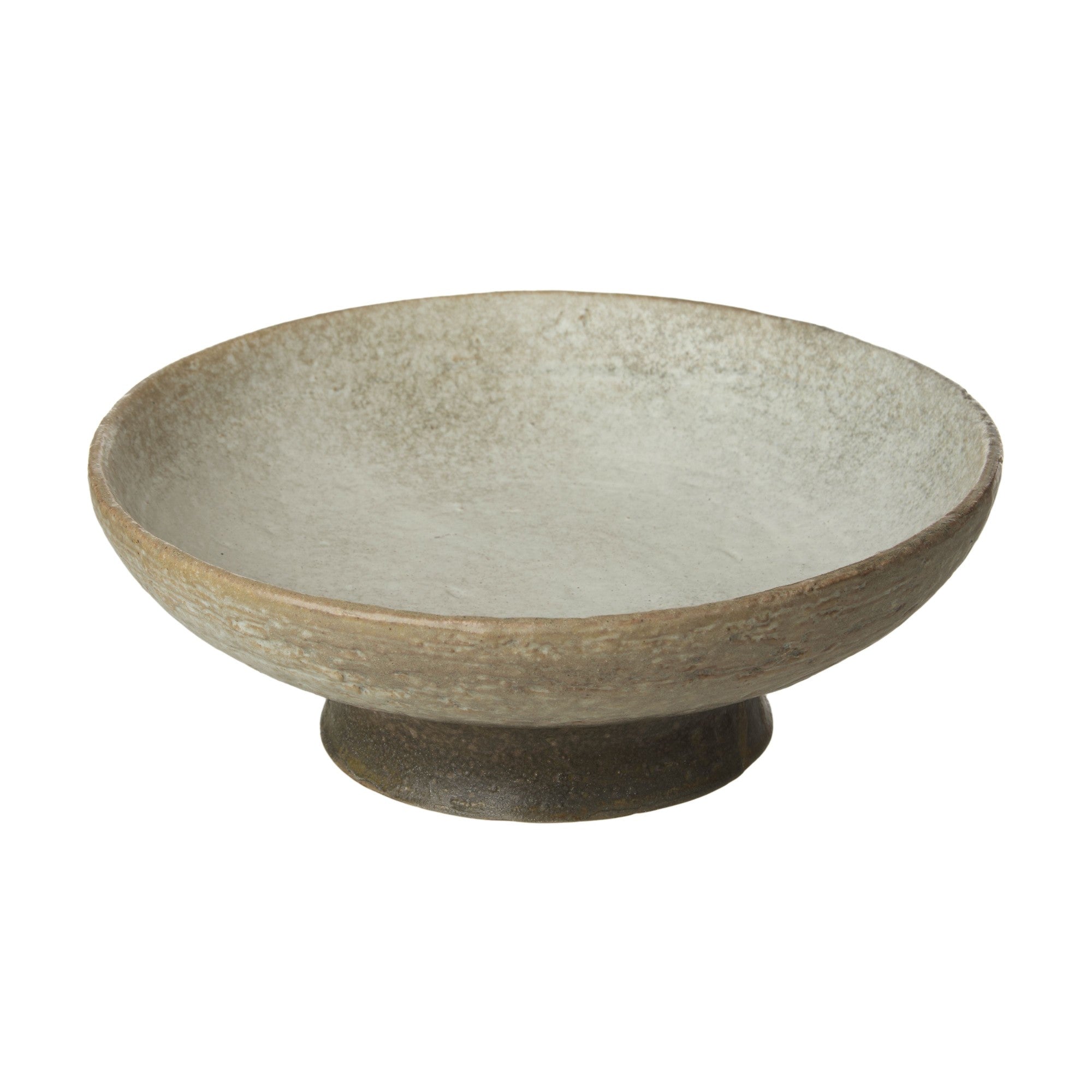 Grand Designs Dusk Stoneware Raised Platter - Cream & Brwon 25x25x8.5