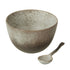 Grand Designs Dusk Stoneware Tall Bowl & Spoon Set - Cream & Brown 14.8x14.8x9.3cm