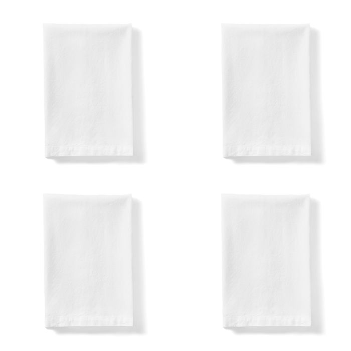 Amalfi Sorrento Liveable Linen Napkins Set Of 4 White
