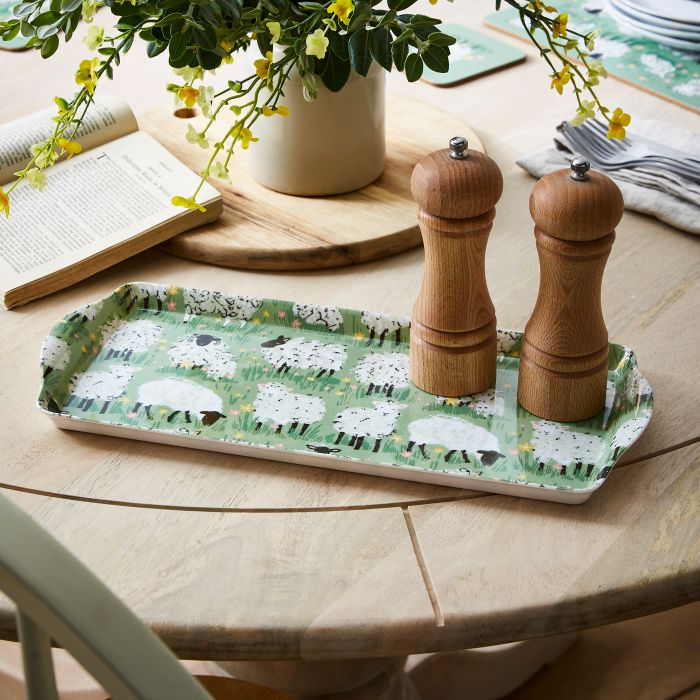 Ulster Weavers Woolly Sheep Small Tray Green 39x17x3cm