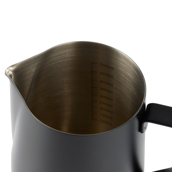 Leaf & Bean Stainless Steel Milk Frothing Jug 600ml Black