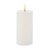 Amalfi Hughe Led Flickering Pillar Candle Rustic White 7.5x7.5x15cm