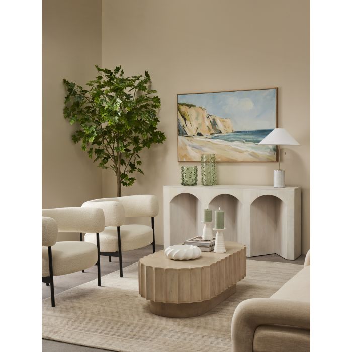 Amalfi Hughe Led Flickering Pillar Candle Rustic Green 7.5x7.5x15cm