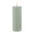 Amalfi Hughe Led Flickering Pillar Candle Rustic Green 7.5x7.5x20cm