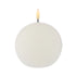 Amalfi Hughe Led Flickering Spherical Candle Rustic White 10x10x9cm