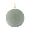 Amalfi Hughe Led Flickering Spherical Candle Rustic Green 10x10x9cm