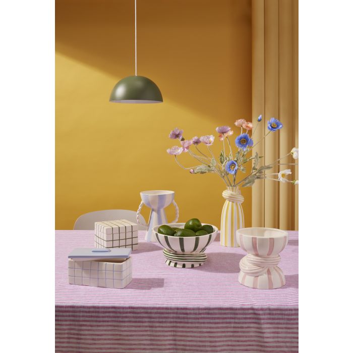 Emporium Lulu Collection Stripe Vase Blue 18.8x15.5x21.5cm
