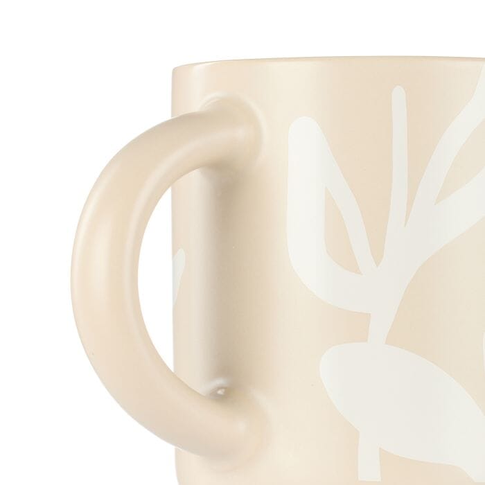 Leaf & Bean Freya Mug & Side Plate Set 12x9x10cm/21.5x4.5x3cm - Oat & White Mugs - Cups & Saucers The Cooks Kitchen 