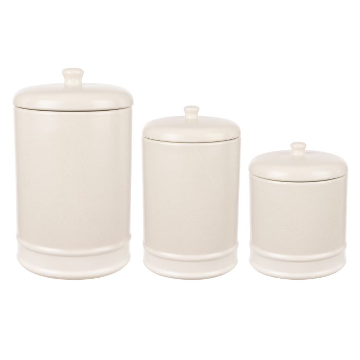 Davis & Waddell Darley Canister 3pcs Set Cream 800ml/1.1l/2.1l
