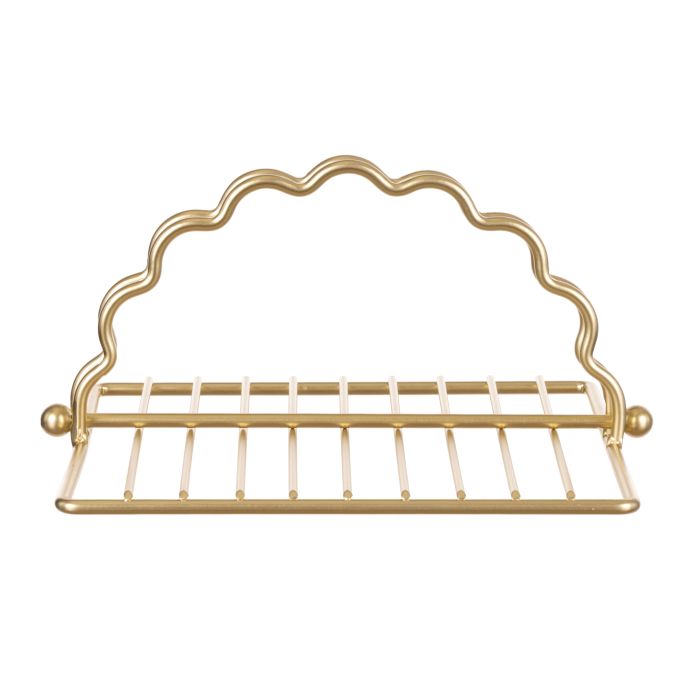 Davis & Waddell Scalloped Napkin Holder Gold 20x18x10cm