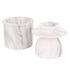 Davis & Waddell Nuvolo Marble French Butter Bell White Grey 15x10.5cm