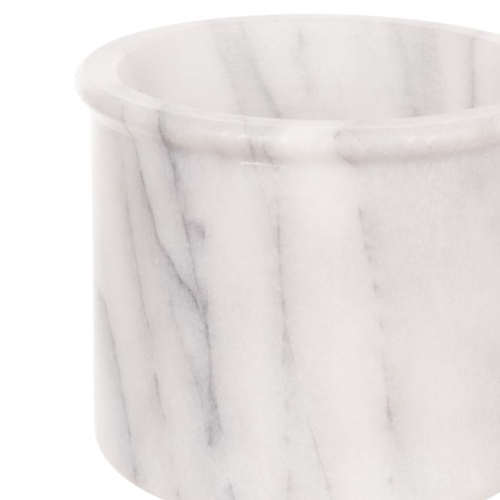 Davis & Waddell Nuvolo Marble French Butter Bell White Grey 15x10.5cm