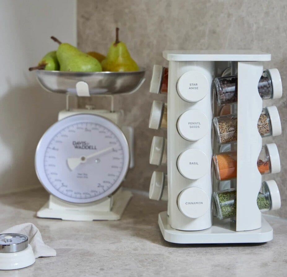 Davis & Waddell Newbury Stainless Steel Spice Rack Jar 16pcs Set Herb & Spice Storage The Cooks Kitchen 