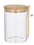 Leaf & Bean Glass Canister With Spoon Natural 650ml Glassware Storage The Cooks Kitchen 