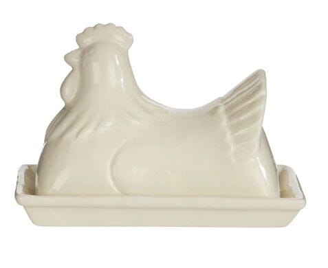 Davis & Waddell Homestead Hen Butter Dish White Bread & Butter Storage The Cooks Kitchen 