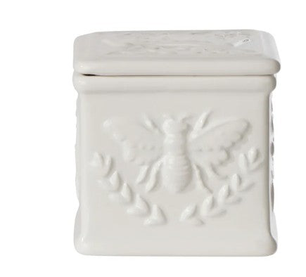 Davis & Waddell Wildflower & Hive Salt Cellar White 9.4x7.7x9.4cm