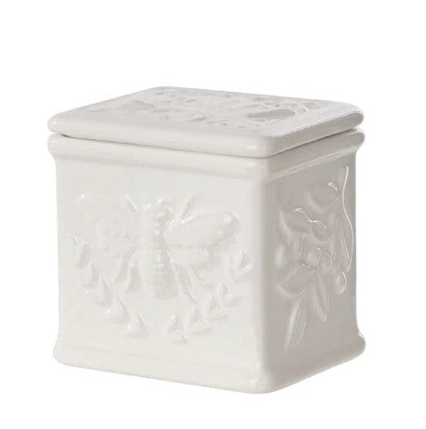 Davis & Waddell Wildflower & Hive Salt Cellar White 9.4x7.7x9.4cm Herb & Spice Storage The Cooks Kitchen 