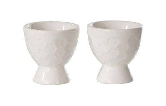 Davis & Waddell Wildflower & Hive Egg Cups 2pcs Set White Egg Cups The Cooks Kitchen 