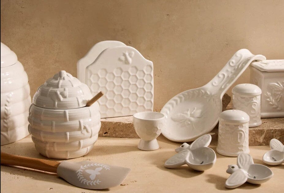 Davis & Waddell Wildflower & Hive Storage Jar White General Storage The Cooks Kitchen 