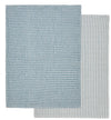 Davis & Waddell Heritage Stripe Cotton Tea Towel 2pc Set Blue