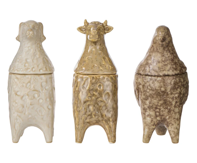 Amalfi Ari Bird Jar Brown Reactive