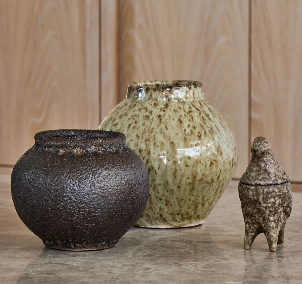 Amalfi Ari Bird Jar Brown Reactive