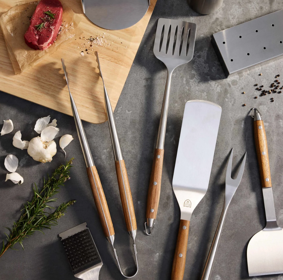 Davis & Waddell Ryder Flex Spatula Chrome And Acacia