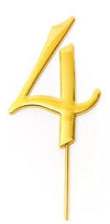 Sugar Crafty - Gold Cake Topper Number 4