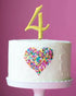Sugar Crafty - Gold Cake Topper Number 4 Number Toppers The Cooks Kitchen 