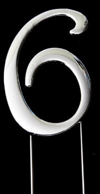 Sugar Crafty Cake Topper (7cm) - Number 6