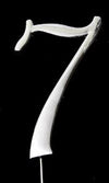 Sugar Crafty - Silver Cake Topper 7cm - Number 7