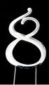 Sugar Crafty - Silver Cake Topper Number 8