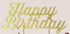 Cake & Candle Gold Topper - Happy Birthday