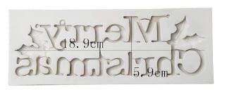 Sugar Craft Silicone Mould - Merry Christmas Silicone Moulds The Cooks Kitchen 