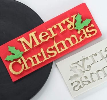 Sugar Craft Silicone Mould - Merry Christmas Silicone Moulds The Cooks Kitchen 