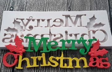 Sugar Craft Silicone Mould - Merry Christmas Silicone Moulds The Cooks Kitchen 