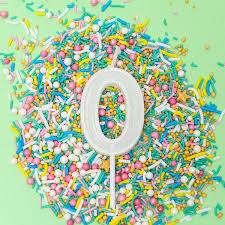 Cake & Candle - Mini Glitter Candle White - Number 0