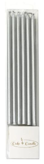 Bake Group 12cm Tall Candles - Silver