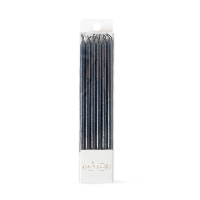 Cake & Candle 12cm Tall Cake Candles - Black 