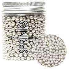 Sprinks - Silver Cachous 4mm Sprinkles The Cooks Kitchen Mandurah 