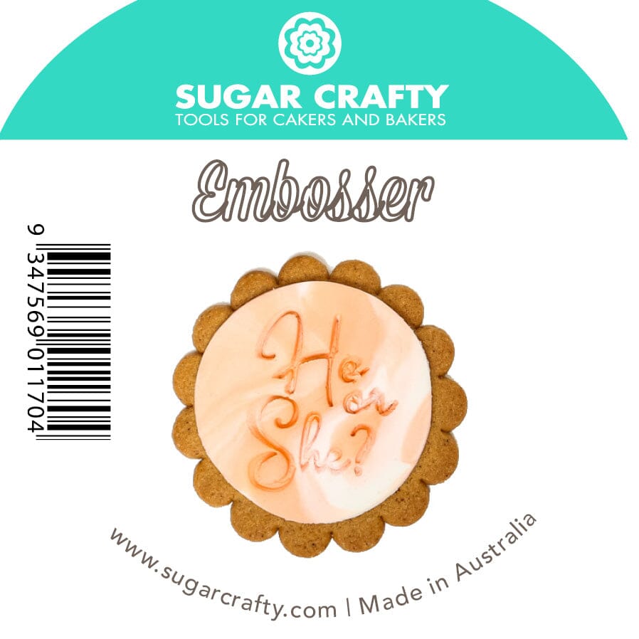 Sugar Crafty He Or She Fondant Embosser Fondant Tools The Cooks Kitchen Mandurah 