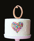 Sugar Crafty Rose Gold Cake Topper - Number 0