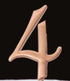 Sugar Crafty - Rose Gold Cake Topper Number 4