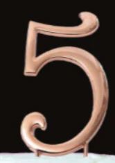 Sugar Crafty Rose Gold Cake Topper - Number 5
